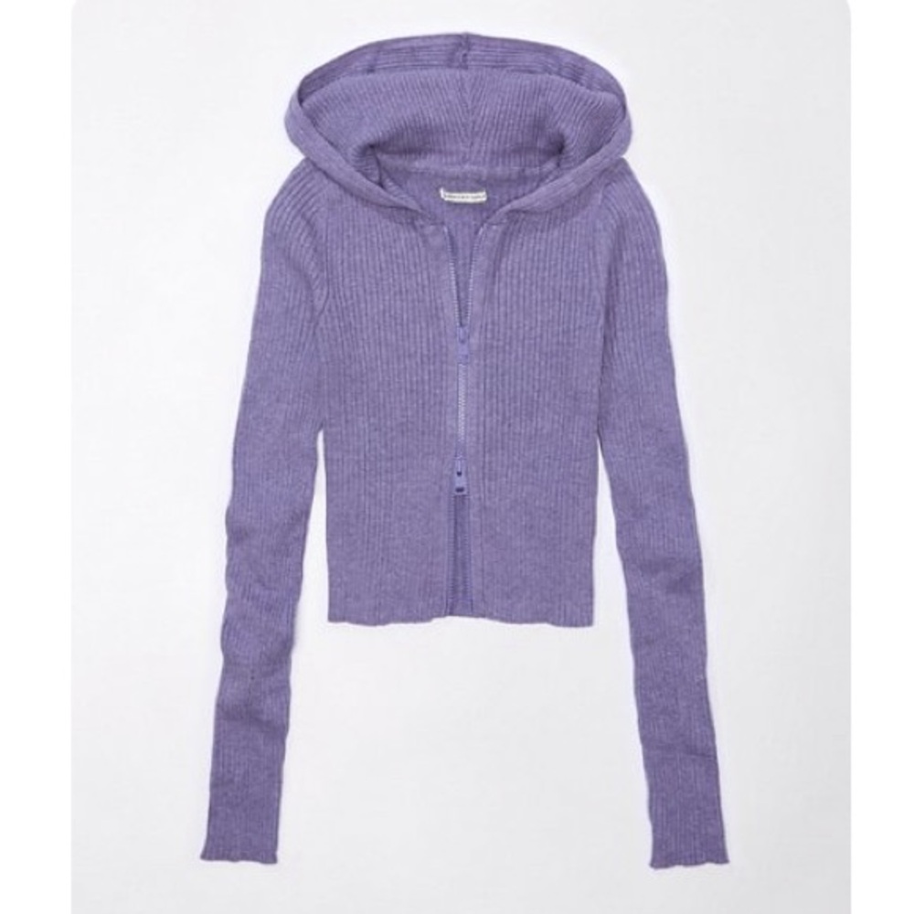 NWOT American Eagle Cropped Zip Up Sweater